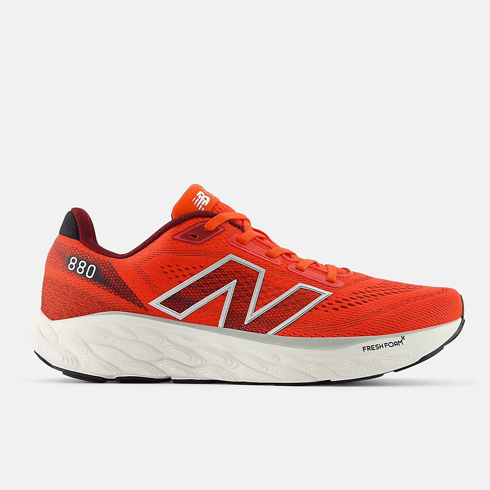 New Balance Fresh Foam X 880v14 Shoes Neo Flame with Mercury Red and Sea Salt